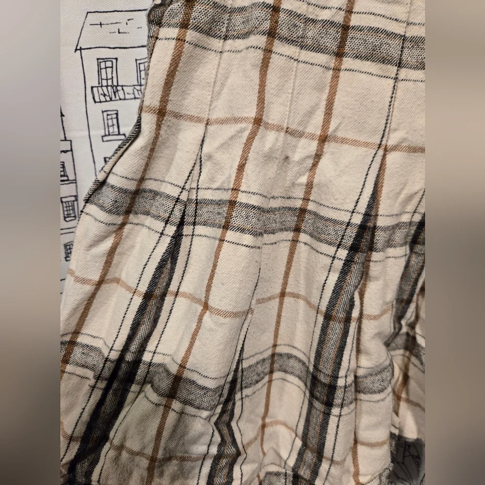 EUC Women's Y2K Earth Tones Flannel Plaid Hesperus Pleated Miniskirt Size XL - Picture 4 of 5